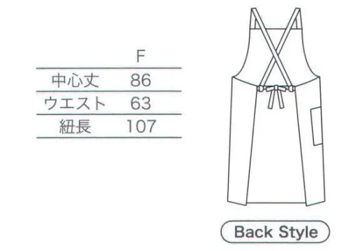 大丸白衣 H16 エプロン カラーエプロン サイズ／スペック