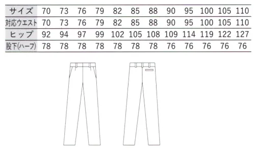 大丸白衣 SP-127 メンズパンツ タッサー軽くて丈夫でシワになりにくい医療現場で活躍する素材やや厚手の丈夫な生地で、シワになりにくいタッサーは、ポプリンと併せて白衣の定番繊維の一つです。季節や用途に応じてお選びいただけます。おすすめコーディネイト N716メンズ半袖ケーシー、N617メンズ長袖ケーシー サイズ／スペック