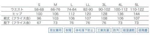 大丸白衣 SP2205 制電衛生白衣 パンツ より安全な衛生管理の実現に向け作業環境を通じた、製品への食品安全ハザード混入の防止を目的に、食品工場と議論・テストを重ね、ユニフォームにおける高レベルな基準を設定しました。制電、制菌、体毛落下防止等充実した機能ポリエステル100％の高密度織物非発塵製、非通塵性にも優れ、クリーンルームやクラス100の環境にも対応可能な素材です。・重油、グリス、油汚れが落ちやすい。・血、ソース、タレ等の汚れが落ちやすい。・黄ばみ、黒ずみ(再汚染)を防止。・導電性に優れ、着用時における汗の吸収、拡散がしやすく、洗濯後ははやく乾きます。※2024年 12月より、新品番「DM805」へ順次移行となります。旧品番は在庫がなくなり次第販売終了となります。旧品番と新品番が混在する可能性がございますが、ご了承ください。 サイズ／スペック