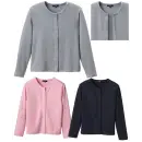 事務服JP オフィスウェア カーディガン ディーフェイズ S-02 スナップボタンカーディガン