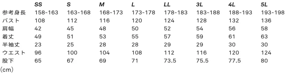 エスケー・プロダクト GE-885 コットンリネンツナギ（半袖） サイズ・スペック
