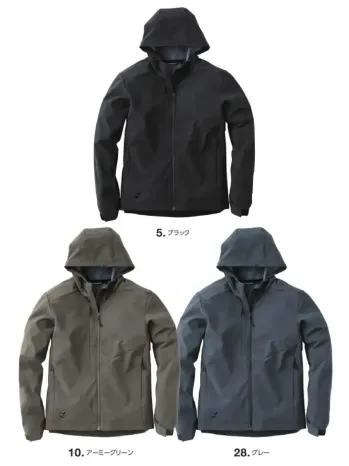 メンズワーキング 長袖ジャケット（ブルゾン・ジャンパー） イーブンリバー R058 ライトシェルストレッチパーカー 作業服JP