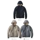 作業服JP メンズワーキング 長袖ジャケット（ブルゾン・ジャンパー） イーブンリバー R608 コットン裏ボアフーディジャケット