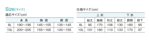 船橋 FS-6000FH-NV 安全レイン（フルハーネス仕様）（ネイビー 8L、10L） フルハーネスの上から着用できる高所作業用モデル選べるカラーリングや視界を遮らないフード、反射材使いなど、悪天候下での作業の安全を守るアイデアが満載。高所作業中の不意の雨にもすぐ対応できるフルハーネス仕様です。意匠登録番号:第1735286号実用新案番号:第3239117号【特長】●ベンチレーションにランヤード口を設け、胸にランヤードフック用のD環を取り付け●視界を遮らない、大型パノラマフード●透湿生地●腕や胸部分には、中身が見える透明フォルダー付●耐水圧:10，000mm / 透湿度:2，000g【使用用途】・インフラ・建設・港湾・作業服/ワークウェア※ネイビーの SS～BEL 、他色は「FS-6000FH」に掲載しております。※この商品はご注文後のキャンセル、返品及び交換は出来ませんのでご注意下さい。※なお、この商品のお支払方法は、前払いにて承り、ご入金確認後の手配となります。 サイズ／スペック