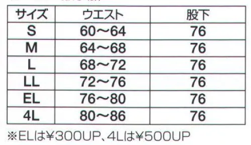 フジダルマ 12018 レディスツータックスラックス 軽量なのに温か、そしてスタイリッシュ。男女ペアでコーディネート可能。吸汗・速乾に優れた快適素材を使用。●静電気帯電防止素材。有機導電性繊維のコロナ放電によって静電気を除去する効果があります。下着素材の種類による影響が少なく、低温度でも十分な帯電効果があります。●裏綿二重織。表はポリエステル100％、裏はポリエステル65％・綿35％で機能性に優れています。保温性・吸汗性がよく、冬は暖かで快適な着心地です。●撥水加工素材。表面は水をよくはじきますので、水性の汚れはハンカチなどで簡単に拭き落とすことができます。 サイズ／スペック