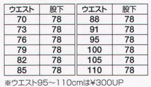 フジダルマ 31099 ツータックカーゴスラックス（エアロアーマー付） 腰裏にメッシュ状の東レ「エアロアーマー」を採用。この効果により冷えやすい腰まわりをじんわり温めることで血行を促し、腰痛防止の効果が期待できます。 ※エアロアーマー:役割の異なる3層（太陽エネルギー吸収層・保湿層・裏地機能層）を相互に補充させた立体構造のニット生地。ソフトな風合い、着用時のスベリ、保型性など優れた基本性能の裏地です。 サイズ／スペック