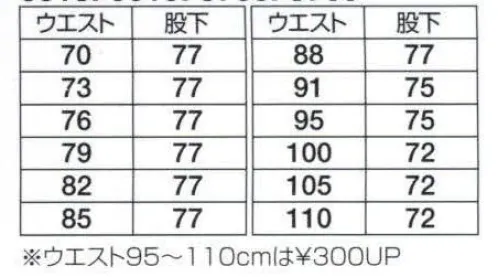 フジダルマ 3709 ツータックカーゴスラックス  サイズ／スペック