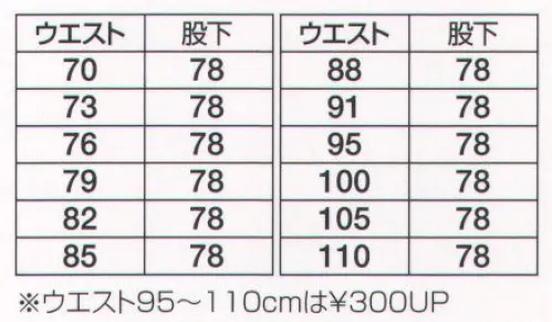 フジダルマ 5079 ツータックカーゴスラックス 伝統ある34双ツイルに帯電防止、ヒヨクファスナーが付いた多機能・多色シリーズ。※「WR ワインレッド」は、販売を終了致しました。 サイズ／スペック