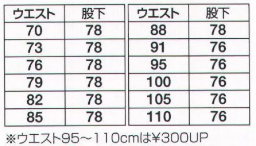 フジダルマ R-7208 ツータックスラックス 自然の味方、未来派マテリアル「クララペット（KURARAPET）」 限りある資源を有効に活用し、豊かな自然を守ることは私達人類の使命です。クラレは年々増え続けるペットボトルからリサイクル繊維を再生し、環境保全に努めています。クラレが開発した「クララペット」は回収ペットボトルから再生したエコロジカルなりサイクル繊維です。 サイズ／スペック