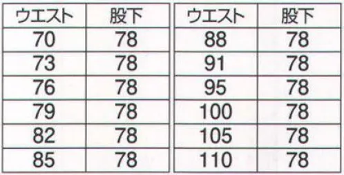 フジダルマ SD709 ツータックカーゴスラックス 「COOL ITEM」 汗を流そう！ サイズ／スペック