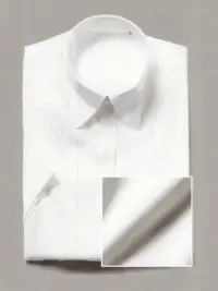 フレックスジャパン OHMF04 白パウダーサテン 半袖