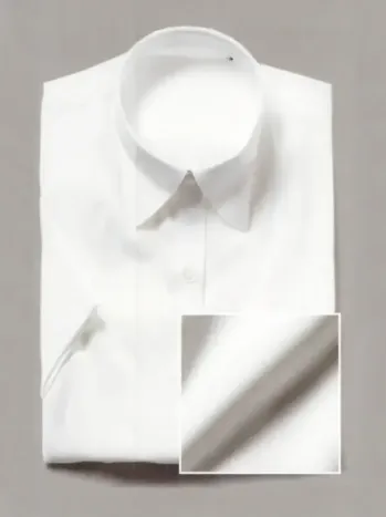 ブレザー・スーツ 半袖ブラウス フレックスジャパン OHMF04 白パウダーサテン 半袖 作業服JP