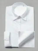 フレックスジャパン OMMF18 白ドビー 七分袖