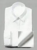 フレックスジャパン OOMF03 白パウダーサテン 七分袖