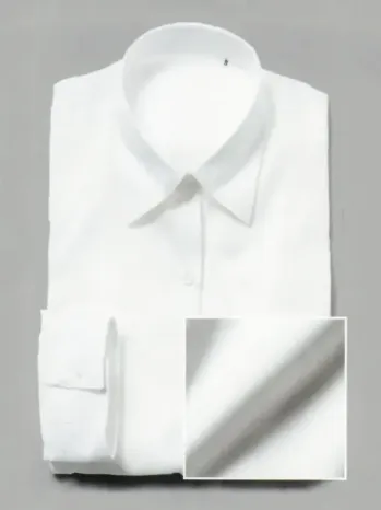 ブレザー・スーツ 七分袖ブラウス フレックスジャパン OOMF03 白パウダーサテン 七分袖 作業服JP