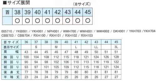 フレックスジャパン YKH703 半袖ビジネスシャツ YUKIKO HANAIB●形態安定。シワになりにくく、アイロン掛けが簡単。ノーアイロンでも着用していただけます。●吸水速乾。吸水速乾加工により、夏場の汗の不快感を軽減します。※この商品は、ご注文後のキャンセル・返品・交換ができませんので、ご注意下さいませ。※なお、この商品のお支払方法は、先振込（代金引換以外）にて承り、ご入金確認後の手配となります。 サイズ／スペック