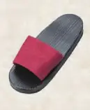 風香 CU-8045-1 （10足入）黒塗りスリッパ下駄 赤（受注生産）