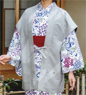 ジャパニーズ 陣羽織 風香 HA-2956 （20枚入）ちりめん陣羽織（やぶれ取り江戸小紋調） サービスユニフォームCOM