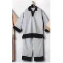 サービスユニフォームcom ジャパニーズ 作務衣・ジンベイ 風香 KA-006 （100枚入）シャツ衿かぶり型館内着（受注生産）