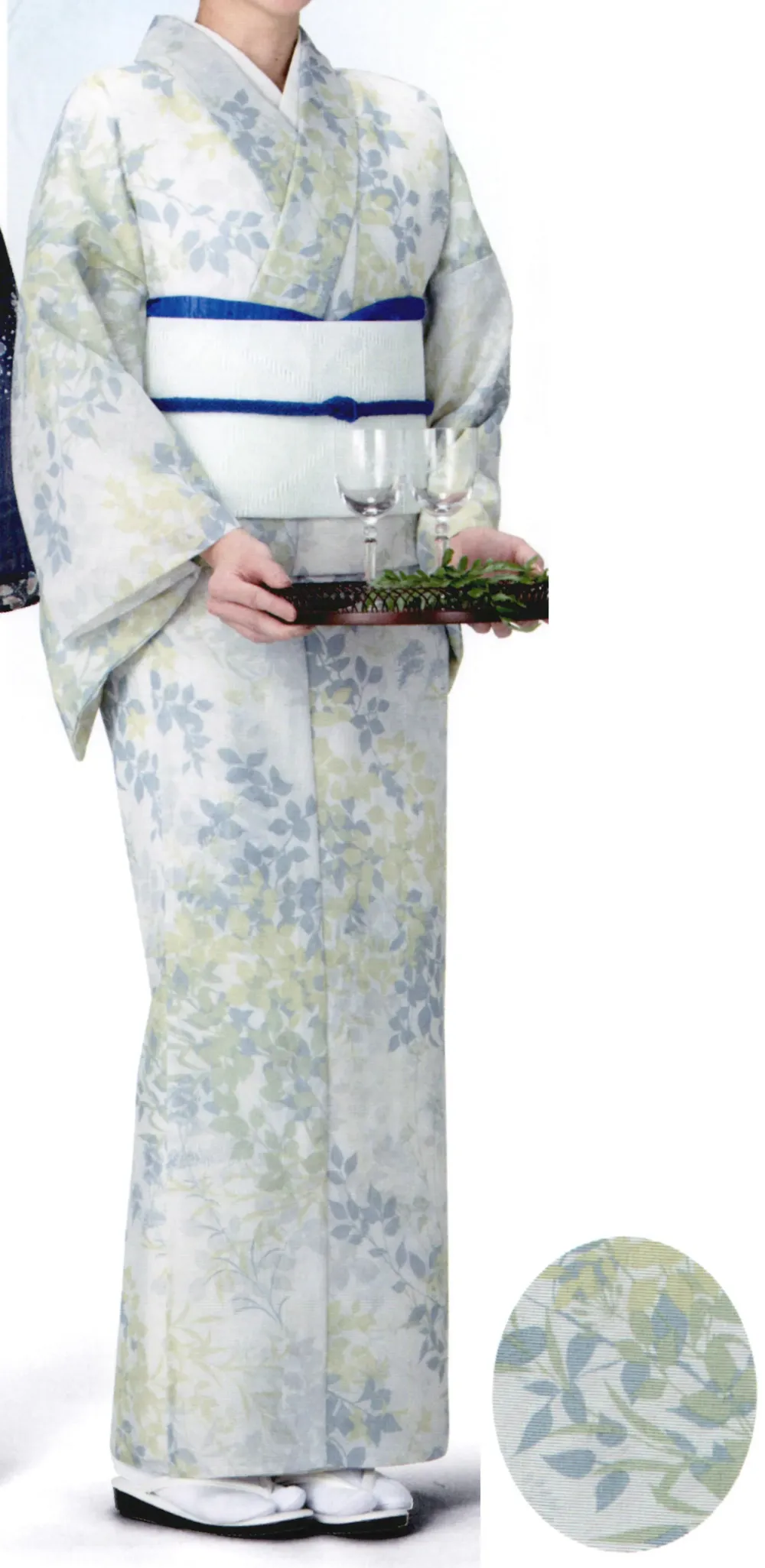 KP445 絽 ひきだし 小紋 身丈159.5cm 単衣 夏着物 正絹