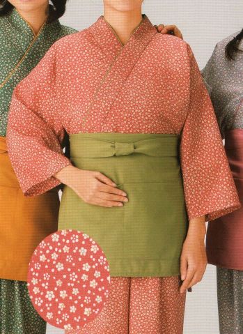 風香 SJ-4005 作務衣・上着（小花） 機能的なスタイルで軽やかなおもてなし。ぬくもりを感じる作務衣スタイル。カジュアルでありながらきちんとした印象をあたえ、日本の美しさを心地よく魅力的におもてなしの心にそえてお届けします。●ここが魅力！1．アクティブ 簡単に着用でき動きやすいので、年輩の方はもちろん若い方にも好評。2．イージーケア ポリエステル100％でシワになりにくく、丸洗いOK。