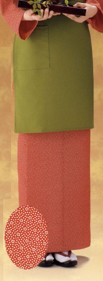 風香 SK-9019 和風スカート（江戸小紋） ワークシーンを粋に、お洒落に着こなしの幅が広がる江戸小紋柄の作務衣。※実際の色・柄が異なる場合がございます。生地の色柄や風合いを生かした染織のため、多少の色ぶれが発生する場合があります。商品には、JIS規格で定められた絵表示がついています。正しい方法でお取扱いください。