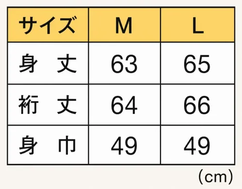 風香 JU-210 二部式綸子襦袢（夏用） サイズ／スペック