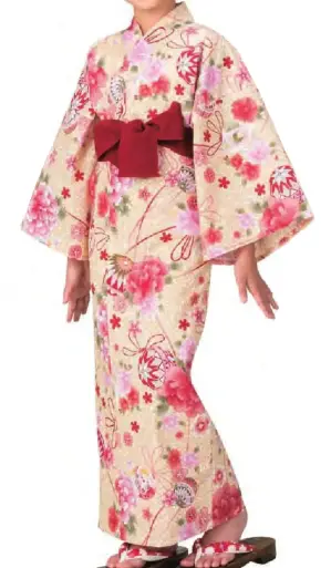 子供用リネンゆかた（花てまり）