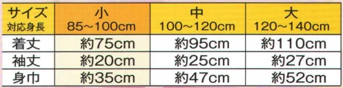 風香 YU-3704-K 子供用リネン浴衣（かれん） 家族でゆかた。ファミリーのお客様へのおもてなし。子供用ゆかたもご用意しました。ゆかた帯も大人用と同じ素材です。親子で外湯へ、温泉街の散策へ・・・。そんな楽しみ方も「選べるゆかた」ならではのご提案です。 風香のリネンゆかたの「こだわり」は、お客さまのくつろぎの時間のために―――おはしょりなしだから、誰でも簡単に着られます。部屋着、寝巻はもちろん、外湯まわりにもぴったりです。色柄、サイズは豊富に。リネン用としての使いやすさ、丈夫さを追求。 ●生地。T/C（ポリエステル30％・綿70％）のシルケット加工をした生地を使用しております。染色性向上の為にシルケット加工しておりますので光沢、寸法安定、吸湿性にも優れています。また、綿100％の生地より丈夫で縮み率も少ないのが特徴です。  ●縫製のこだわり。リネン対応浴衣としての縫製のこだわり。丈夫で使いやすくする為に・・・。 ◎ほつれやすい袖付けには力布で補強をしております。 ◎袖口、裾、脇にはダブルステッチ縫製を施しております。 ※ダブルステッチ縫製は（シングルステッチ縫製に比べほつれにくく、強度が高いのが特徴です。 ●お客様の満足度！お客様にお好みの柄を選んでいただく事で、選べる楽しみができます。お客様の会話もはずむツールです。また非日常や癒しを演出！お客様の満足度がアップ！ ※実際の色、柄が異なる場合がございます。※生地の色柄や風合いを生かした染織のため、多少色ぶれが発生する場合があります。※帯は別売りです。 サイズ／スペック