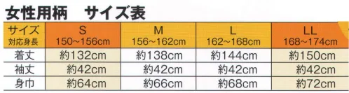 風香 YU-3722 リネンゆかた（ゆり） 風香のリネンゆかたの「こだわり」は、お客さまのくつろぎの時間のために―――おはしょりなしだから、誰でも簡単に着られます。部屋着、寝巻はもちろん、外湯まわりにもぴったりです。色柄、サイズは豊富に。リネン用としての使いやすさ、丈夫さを追求。 ●生地。T/C（ポリエステル30％・綿70％）のシルケット加工をした生地を使用しております。染色性向上の為にシルケット加工しておりますので光沢、寸法安定、吸湿性にも優れています。また、綿100％の生地より丈夫で縮み率も少ないのが特徴です。 ●縫製のこだわり。リネン対応浴衣としての縫製のこだわり。丈夫で使いやすくする為に・・・。 ◎ほつれやすい袖付けには力布で補強をしております。 ◎袖口、裾、脇にはダブルステッチ縫製を施しております。 ※ダブルステッチ縫製はシングルステッチ縫製に比べほつれにくく、強度が高いのが特徴です。 ●お客様の満足度！お客様にお好みの柄を選んでいただく事で、選べる楽しみができます。お客様の会話もはずむツールです。また非日常や癒しを演出！お客様の満足度がアップ！※実際の色、柄が異なる場合がございます。※生地の色柄や風合いを生かした染織のため、多少色ぶれが発生する場合があります。※帯は別売りです。 サイズ／スペック