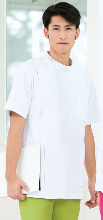ドクターウェア 半袖ジャケット（ブルゾン・ジャンパー） フォーク 1010CR-1 男子上衣（ジャケット） 医療白衣com