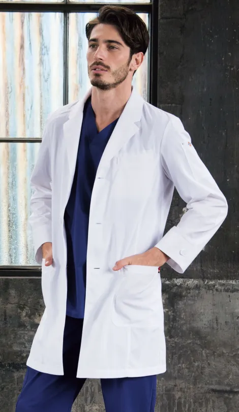 医療白衣com メンズシングルコート フォーク 1537pr 1 医療白衣の専門店