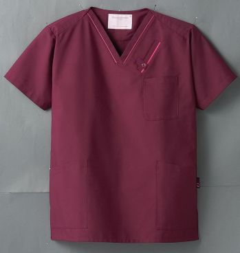 手術衣 半袖ジャケット（ブルゾン・ジャンパー） フォーク 7003SC-16 スクラブ 医療白衣com