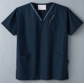 手術衣 半袖ジャケット（ブルゾン・ジャンパー） フォーク 7003SC-17 スクラブ 医療白衣com