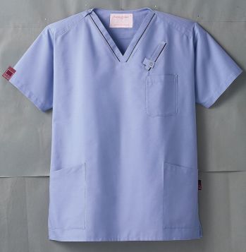 手術衣 半袖ジャケット（ブルゾン・ジャンパー） フォーク 7003SC-2 スクラブ 医療白衣com