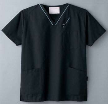 手術衣 半袖ジャケット（ブルゾン・ジャンパー） フォーク 7003SC-9 スクラブ 医療白衣com