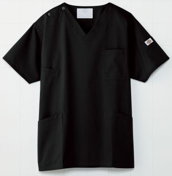 ドクターウェア 半袖ジャケット（ブルゾン・ジャンパー） フォーク 7033SC-9 スクラブ 医療白衣com