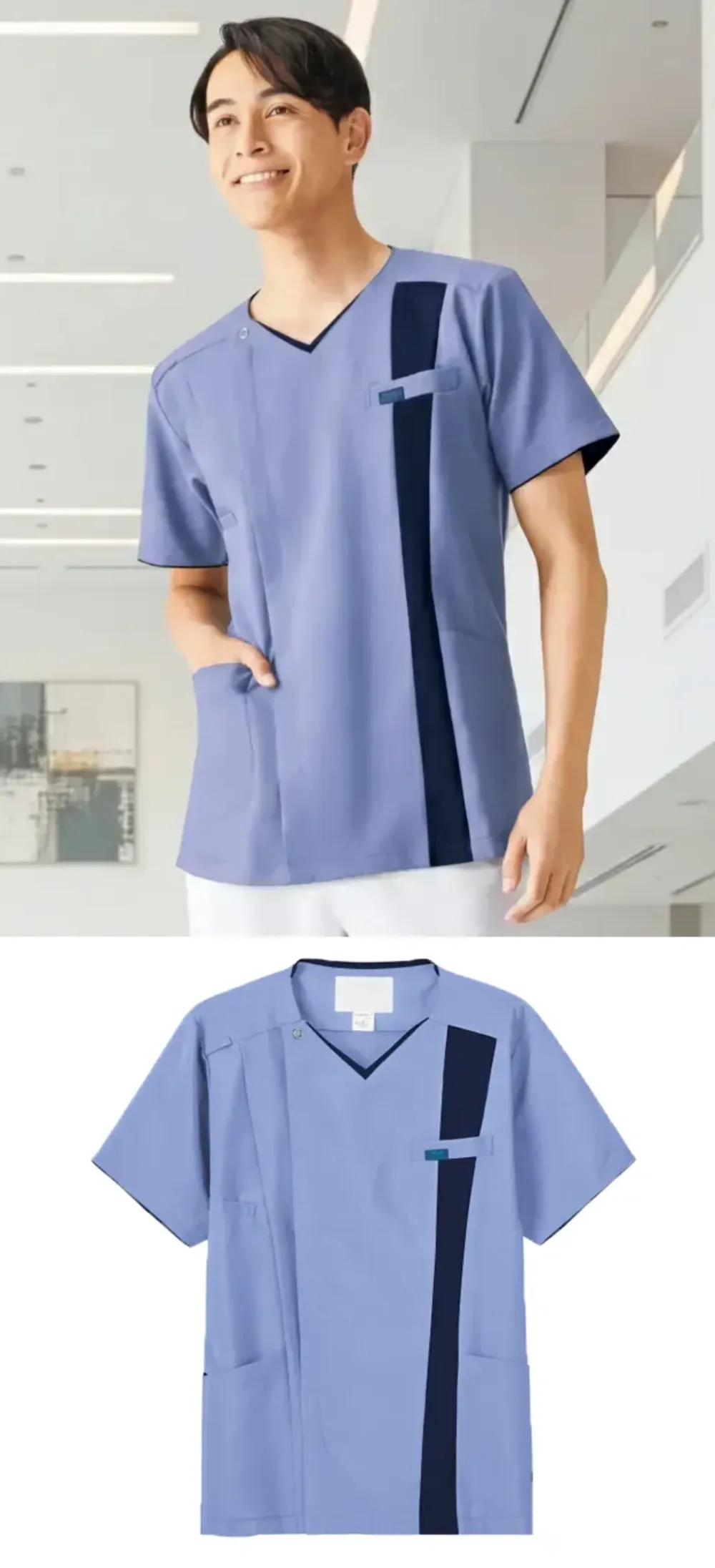 メンズジップスクラブ フォーク 7058SC-2 白衣・診察衣・ナース服