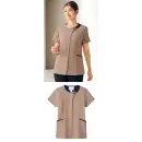 医療白衣com ナースウェア 半袖ジャケット（ブルゾン・ジャンパー） フォーク 7069SC-11 レディスジップスクラブ