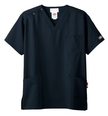 ドクターウェア 半袖ジャケット（ブルゾン・ジャンパー） フォーク 7072SC-17 スクラブ 医療白衣com