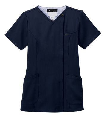 ドクターウェア 半袖ジャケット（ブルゾン・ジャンパー） フォーク 7082SC-17 レディスジップスクラブ 医療白衣com