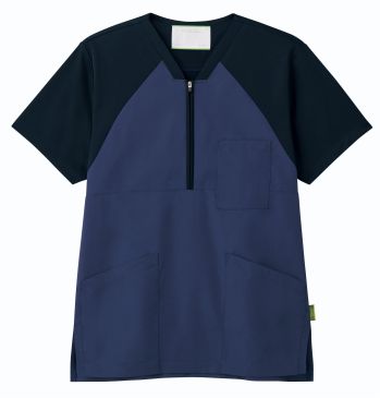 ドクターウェア 半袖ジャケット（ブルゾン・ジャンパー） フォーク 7092SC-7 ジップアップスクラブ 医療白衣com