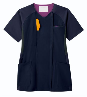 ドクターウェア 半袖ジャケット（ブルゾン・ジャンパー） フォーク 7094SC-17 レディスジップスクラブ 医療白衣com