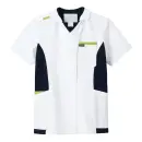 医療白衣com ナースウェア 半袖ジャケット（ブルゾン・ジャンパー） フォーク 7106SC-1 ジップスクラブ