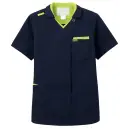 医療白衣com ナースウェア 半袖ジャケット（ブルゾン・ジャンパー） フォーク 7107SC-6 ジップスクラブ