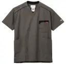 フォーク 7111SC-5 スクラブ Dickies スクラブ 7111SC-5 世界的に信頼される作業着ブランドDickiesが手掛ける、機能性とスタイルを兼ね備えた医療用スクラブです。ストレッチ素材を採用し、忙しい医療現場での動きやすさを実現。左袖のロゴが、プロフェッショナルな印象を与えます。特徴・動きやすいナチュラルストレッチ素材で長時間の着用でも快適・左袖にDickiesロゴ入りで高級感のあるデザイン・2重の胸ポケットで小物の収納に便利・ユニセックスデザインで男女問わず着用可能・Vネックデザインでスマートな印象・医療現場・介護施設での使用に最適な機能性■使用素材→ポリエステル50％・綿50％