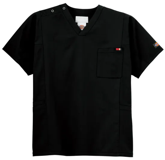 フォーク 7112SC-9 スクラブ 7112SC-9 スクラブ医療現場での動きやすさを追求したDickiesの高機能スクラブです。ストレッチ素材を採用し、長時間の着用でも快適な着心地を実現。左袖のディッキーズロゴと胸ポケットがスタイリッシュな印象を与えながら、機能性も兼ね備えた医療従事者のための一着です。特徴・ストレッチ素材で自由な動きをサポート・胸ポケットで小物の収納に便利・タブレットサイズの両腰ポケットと大きな2重ポケットで収納力抜群・左袖のディッキーズロゴがアクセント・着脱しやすいV字型首元でストレスフリー・肩部分のスナップボタンで着脱が容易・男女兼用デザインでユニセックス対応・着丈短めデザイン