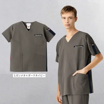 ナースウェア 半袖ジャケット（ブルゾン・ジャンパー） フォーク 7116SC-5 スクラブ 医療白衣com