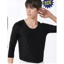 医療白衣com ドクターウェア インナー フォーク 9002-9 メンズカットソー（8分袖）