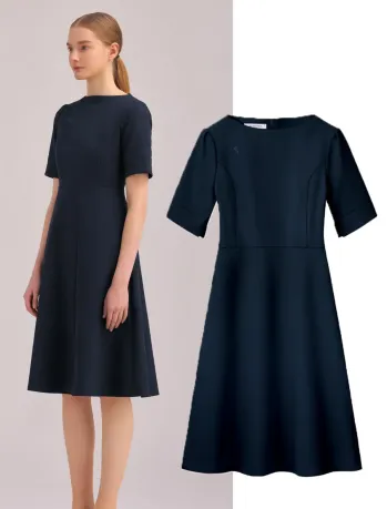 ナースウェア 半袖ワンピース フォーク EN100-17 ワンピース 医療白衣com